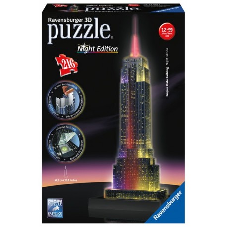 Puzzle 3D - Serie Especial: Empire State Building Night Edition