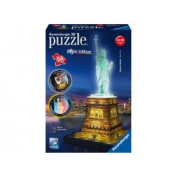 Puzzle 3D - Serie Especial: Estatua De La Libertad- Night Edition