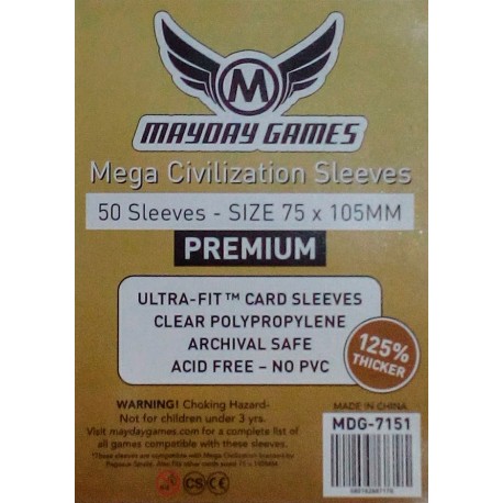 Premium Mega Civilization Sleeves 75x105mm [ref:7151]